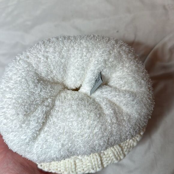 C.C. Winter Sherpa Fleeced Lined Chunky Knit Stretch Pom Pom Hat. - Picture 5 of 7